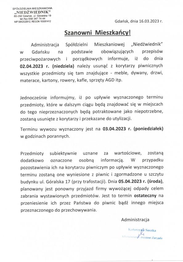 Sprzątanie piwnic