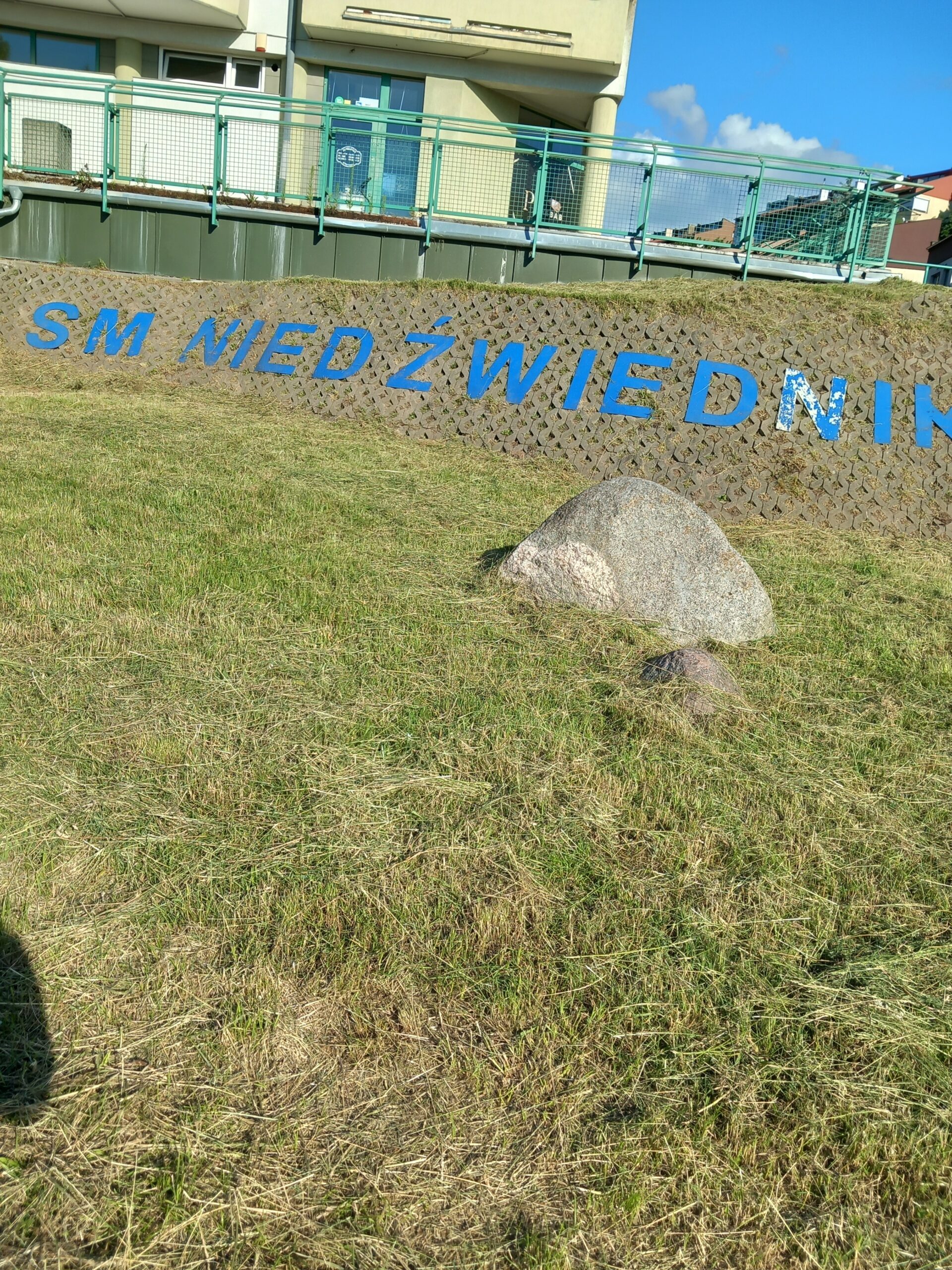 Napis SMN trawa